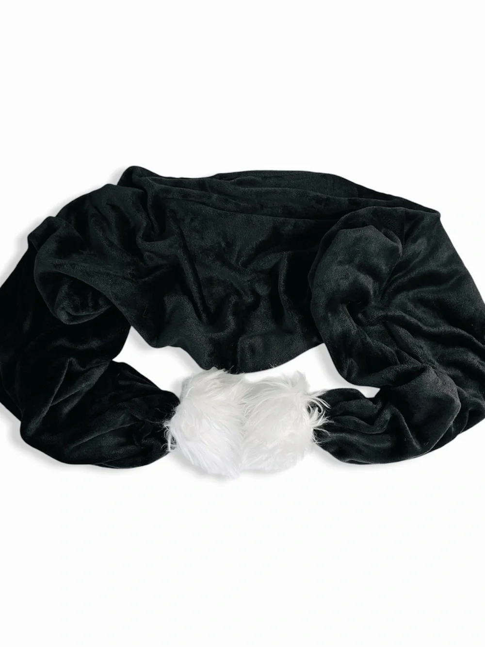 HSN Soft & Cozy Reader’s Wrap and Slippers Set Pompom Velvet Black NWT